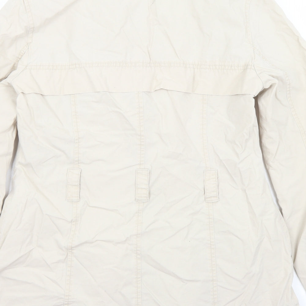NEXT Womens Ivory Overcoat Coat Size 10 Button