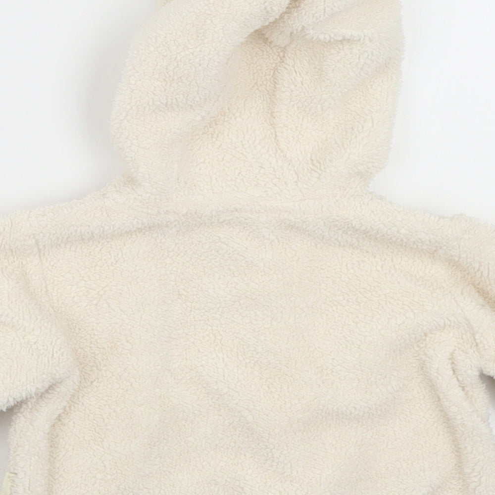 Pumpkin Patch Baby White Geometric Polyester Cardigan Jumper Size 0-3 Months Button