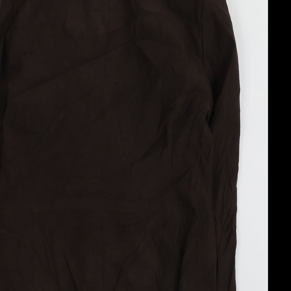NEXT Womens Brown Polyester Jacket Suit Jacket Size 12