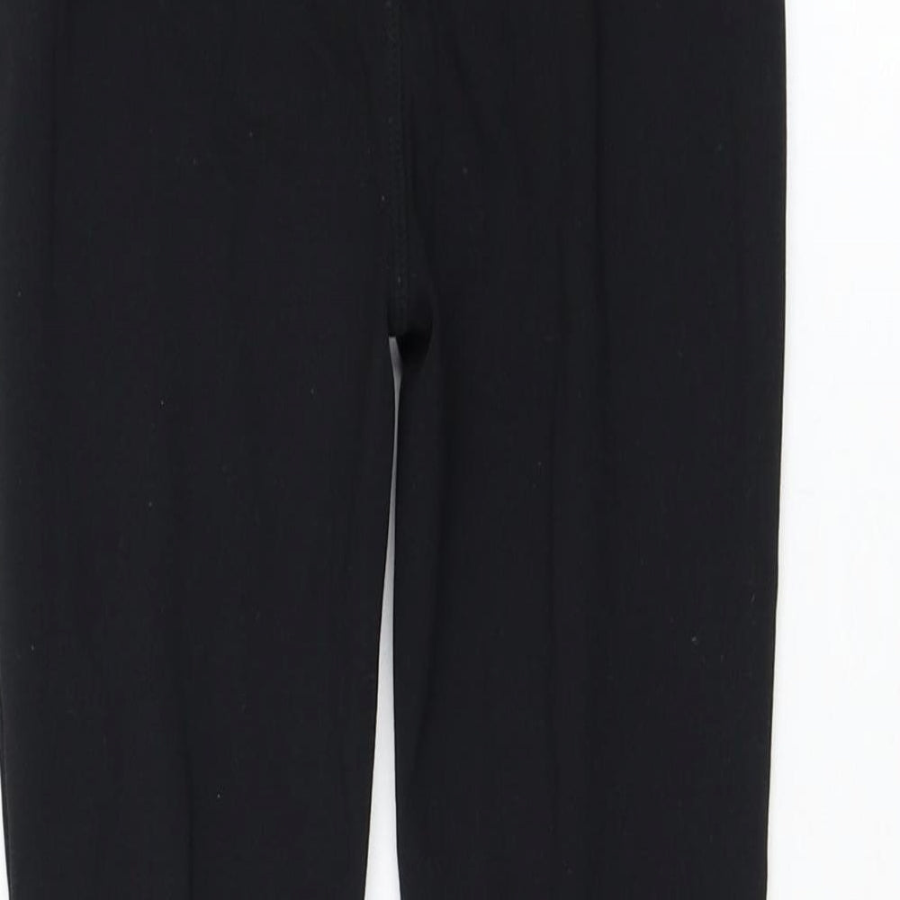 Dunnes Stores Girls Black Polyester Jogger Trousers Size 9 Months Regular Pullover - Leggings, Mesh accent