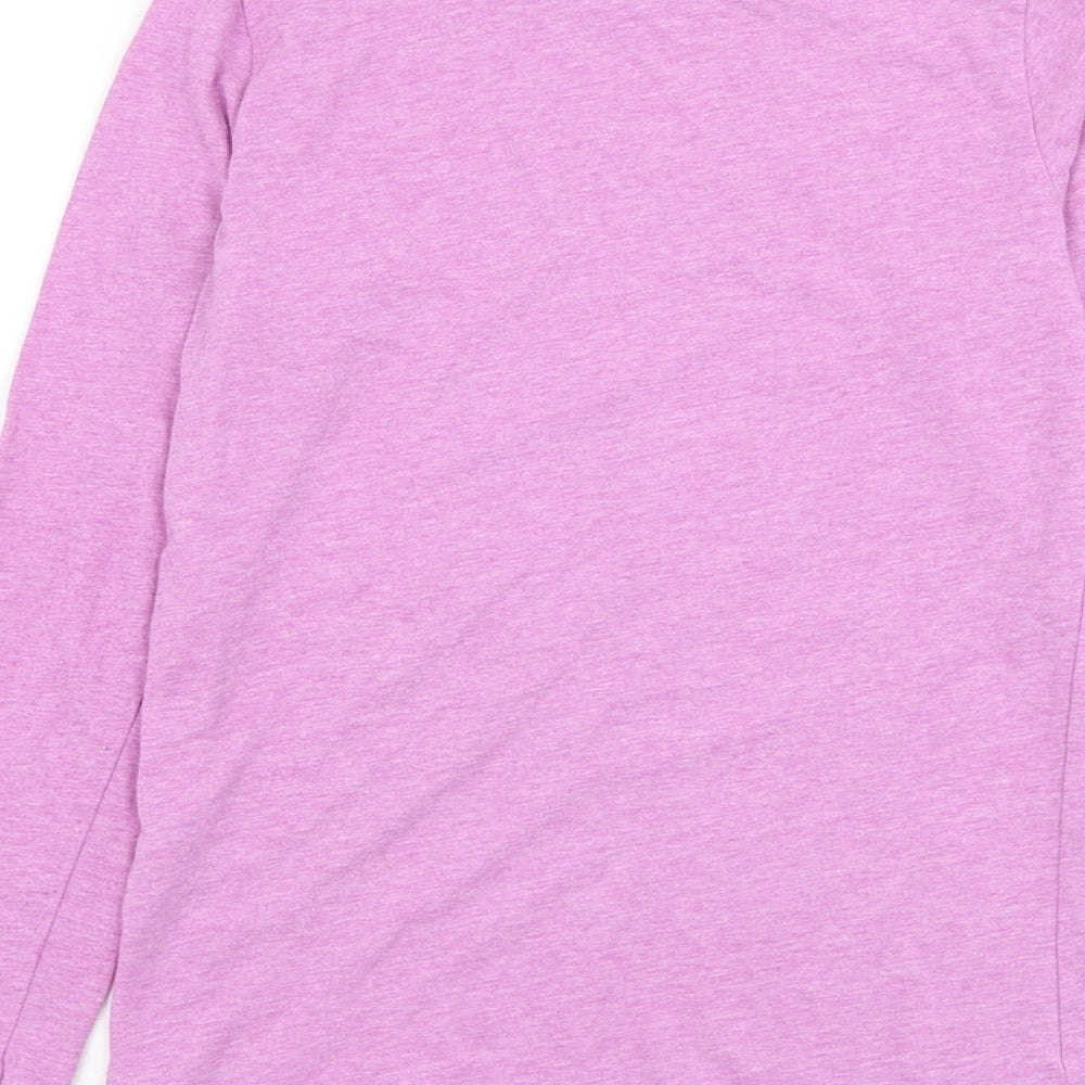 Dunnes Stores Girls Pink Cotton Pullover T-Shirt Size 9-10 Years Round Neck Pullover - Llama
