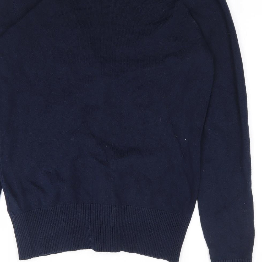 Bon Prix Collections Womens Blue V-Neck Cotton Cardigan Jumper Size S
