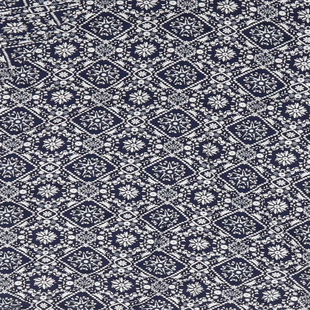George Womens Blue Floral Viscose Flare Skirt Size 10 Zip