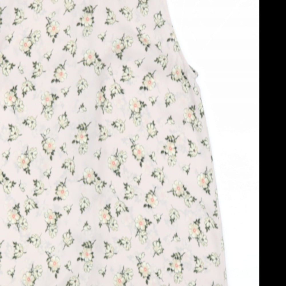 newlook Womens Multicoloured Floral Polyester Basic Blouse Size 8 Collared