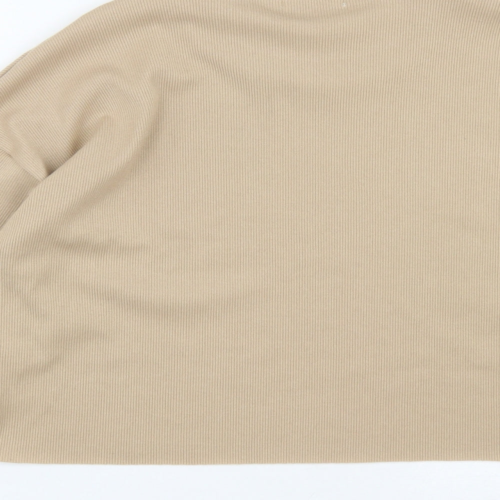 VERA&LUCY Womens Brown Round Neck Polyester Pullover Jumper Size M