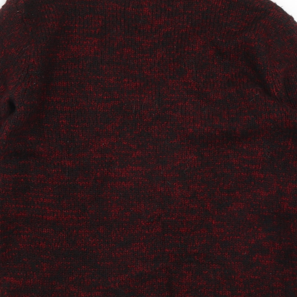 Matalan Womens Red V-Neck Acrylic Pullover Jumper Size 10