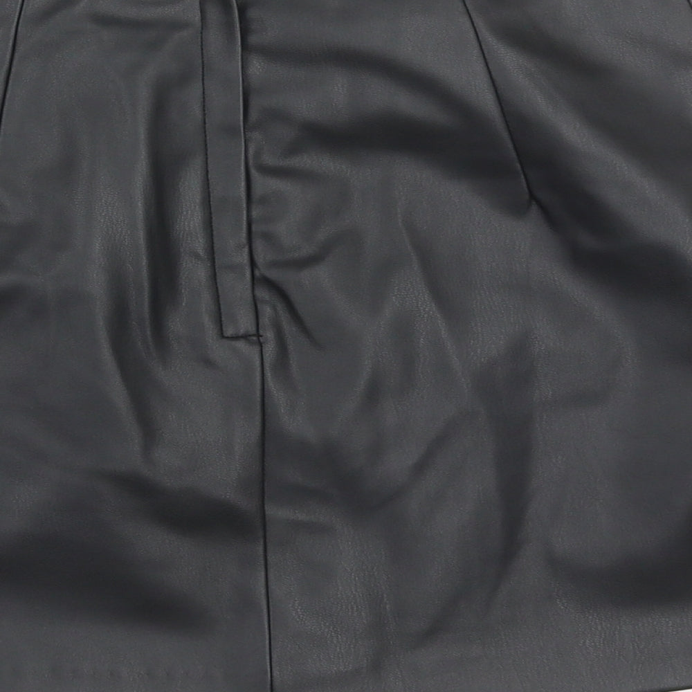 Monki Womens Black Polyester Maxi Skirt Size 8 Zip