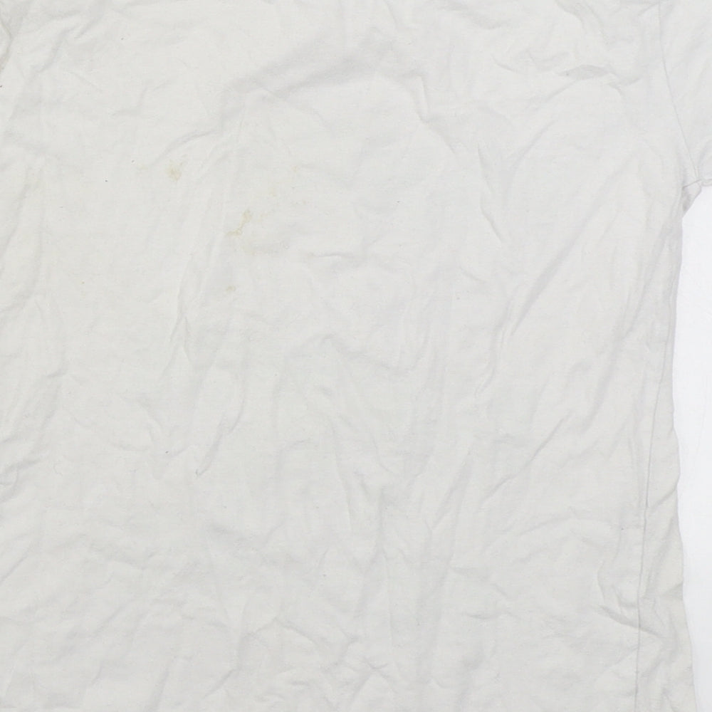 Urban 65 Boys White 100% Cotton Basic T-Shirt Size 9-10 Years Round Neck Pullover