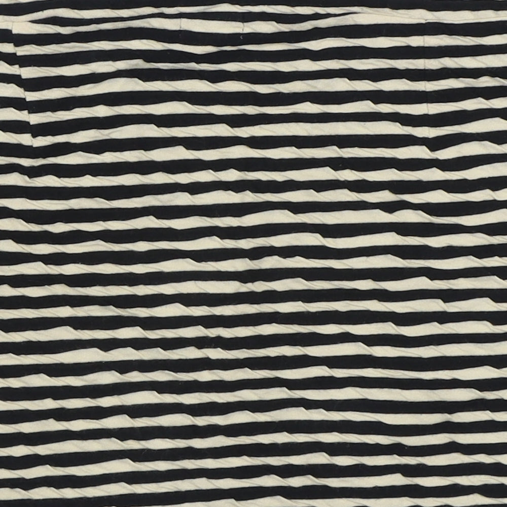 Silence + Noise Womens White Striped Cotton Mini Skirt Size S Regular