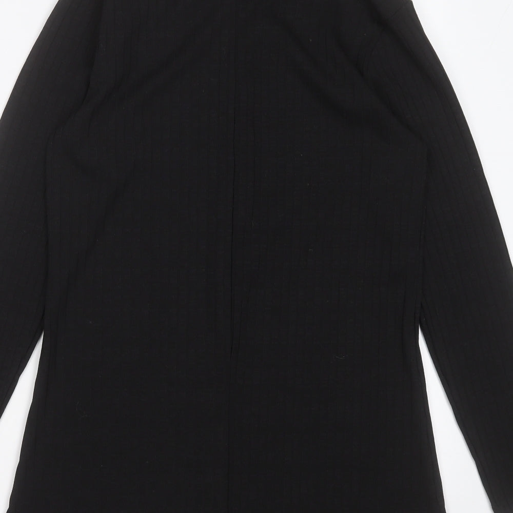 Principles Womens Black Polyester A-Line Size 12 High Neck Pullover