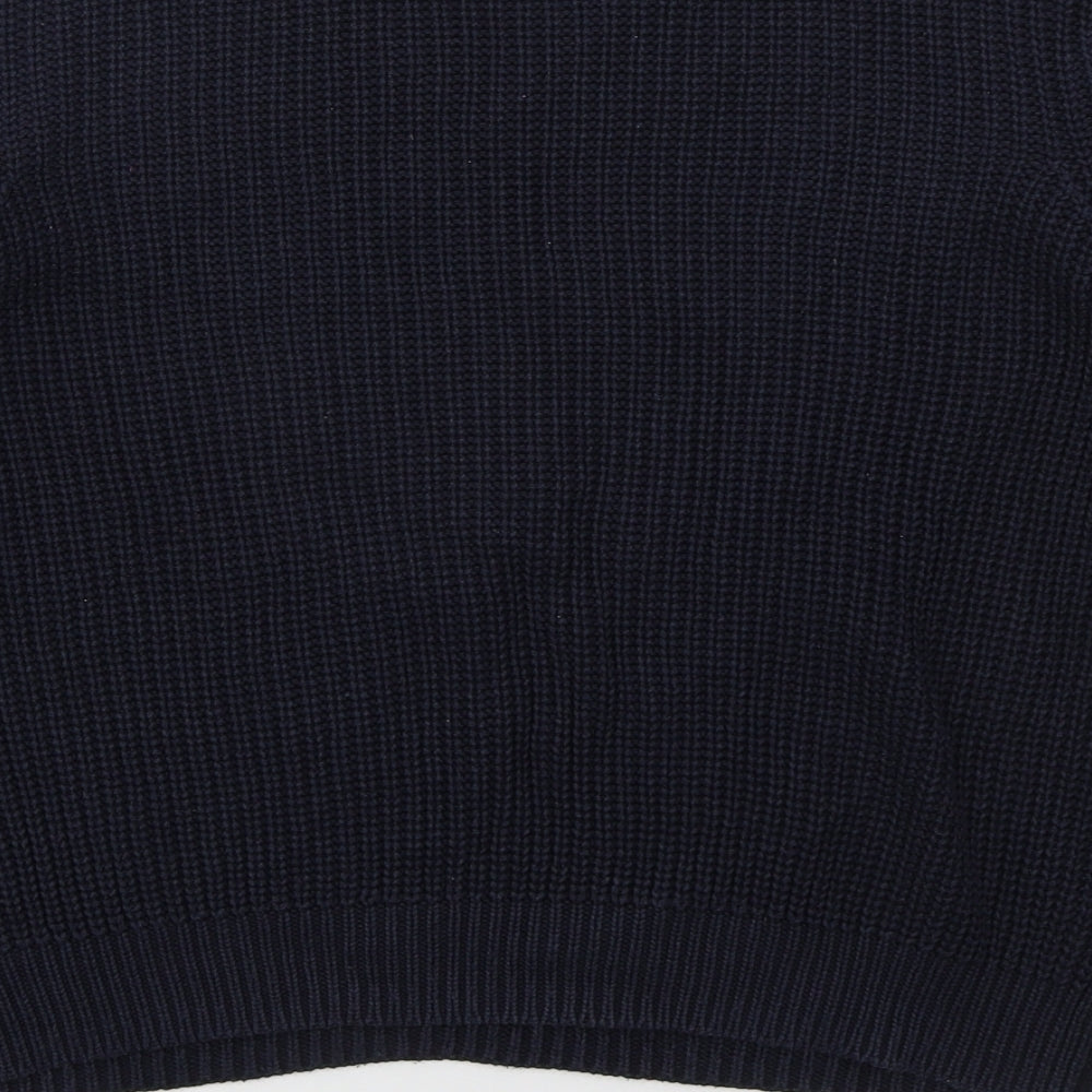 H&M Womens Blue Crew Neck Acrylic Pullover Jumper Size M