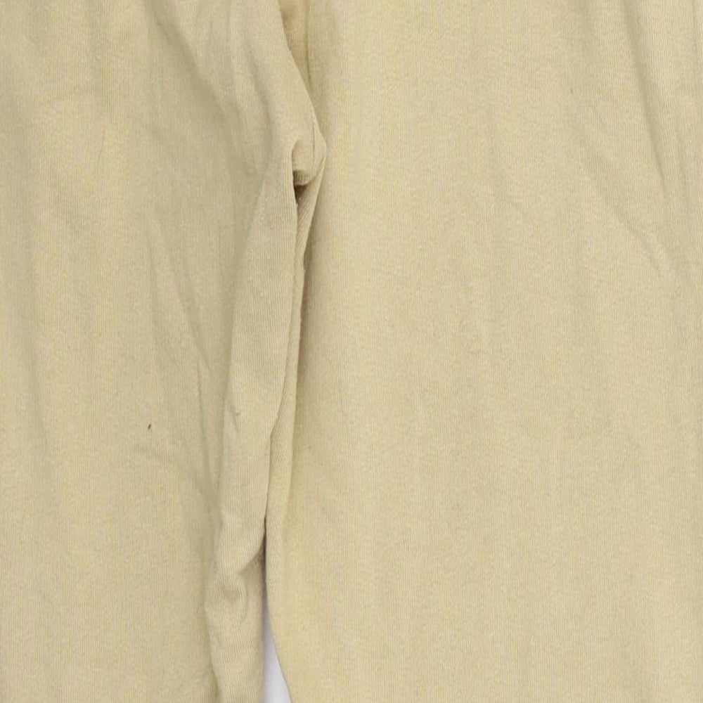 H&M Womens Beige Cotton Sweatpants Trousers Size S L28 in Regular Drawstring