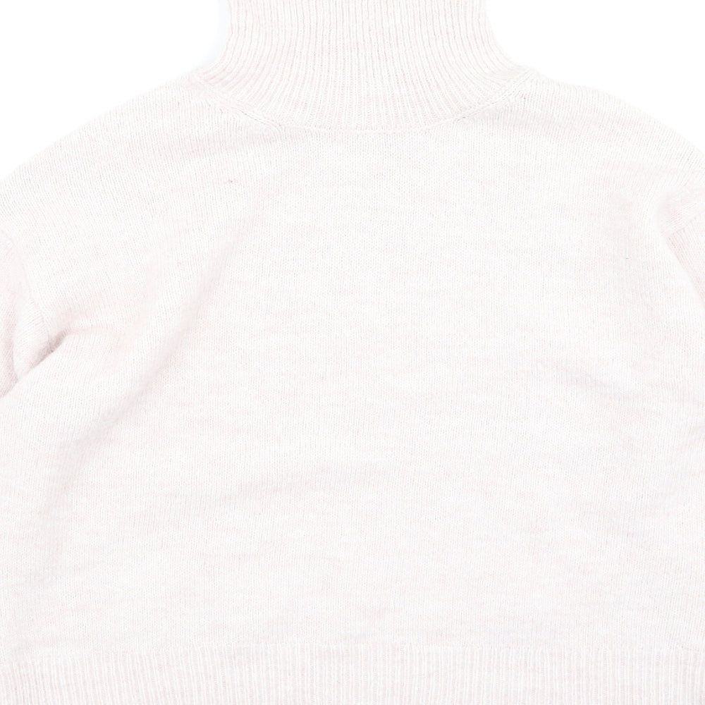 New Look Womens Pink High Neck Polyester Pullover Jumper Size S
