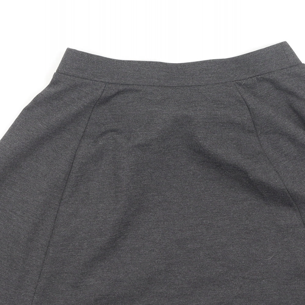 George Girls Grey Polyester Pleated Skirt Size 11-12 Years Regular