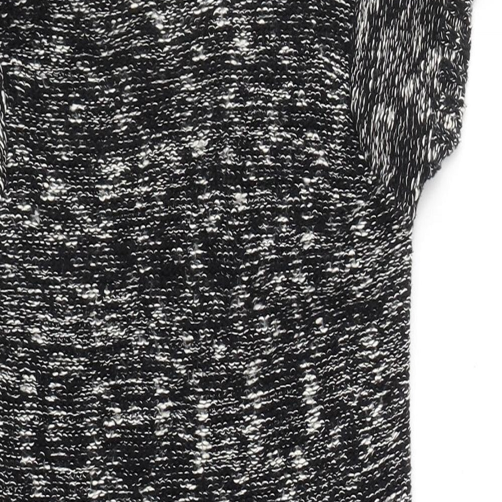 Papaya Womens Black Roll Neck Cotton Tunic Jumper Size 12
