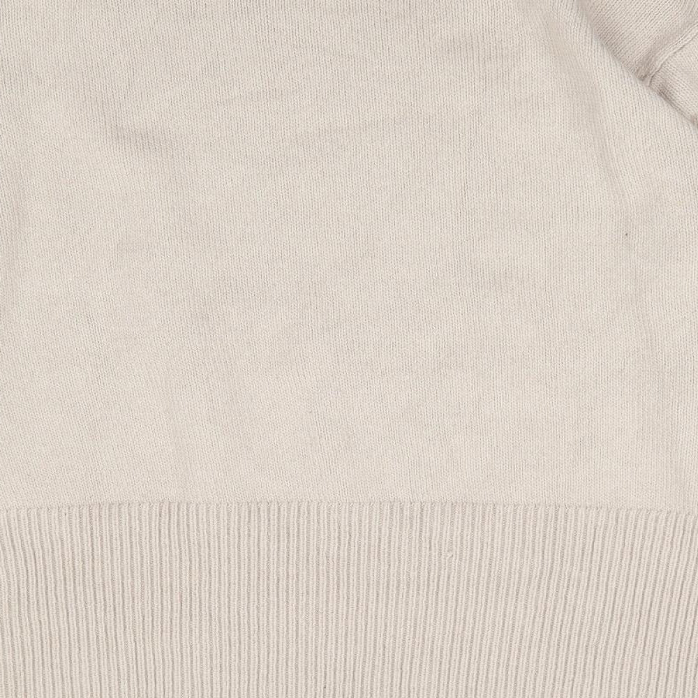 H&M Womens Beige Roll Neck Polyester Tunic Jumper Size S