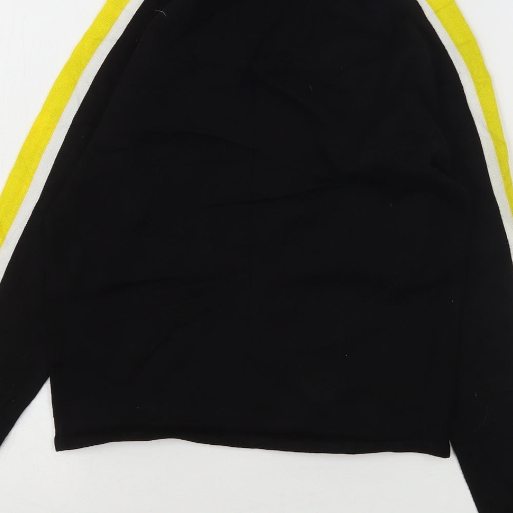 H&M Womens Black High Neck Viscose Pullover Jumper Size XS