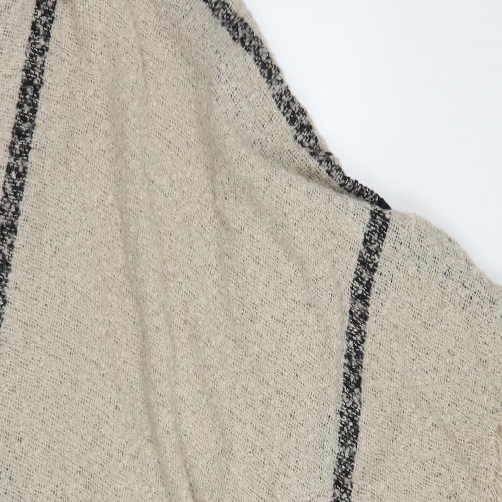 Peacocks Womens Beige Striped Overcoat Poncho One Size