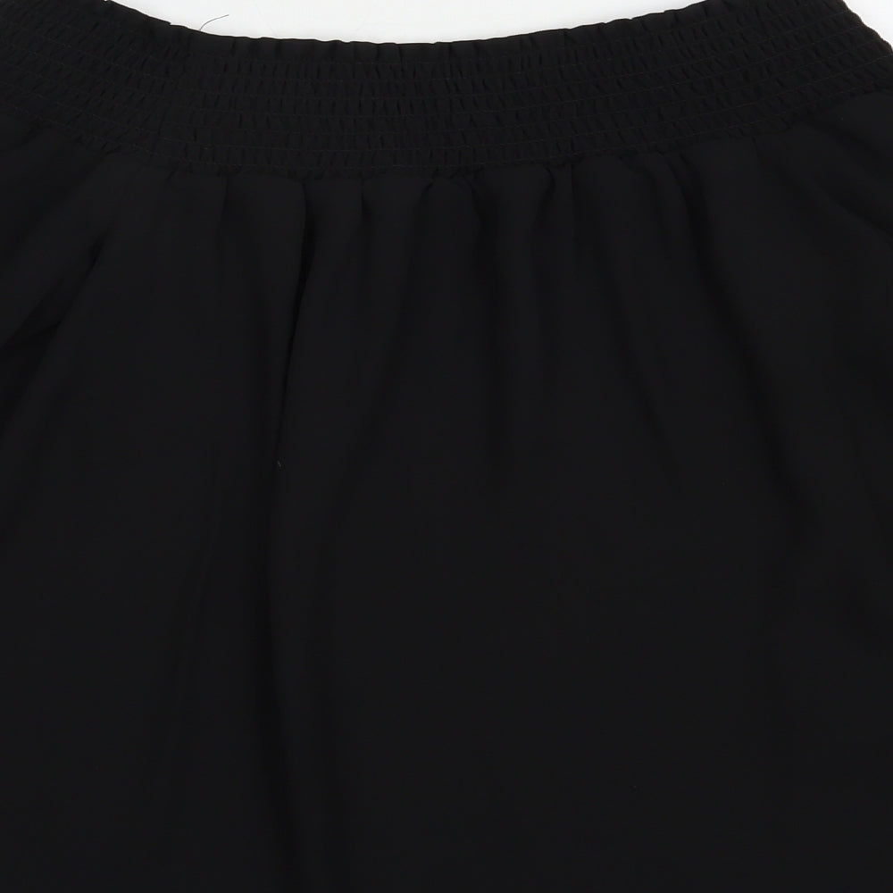 Dorothy Perkins Womens Black Polyester Basic Blouse Size 10 Off the Shoulder