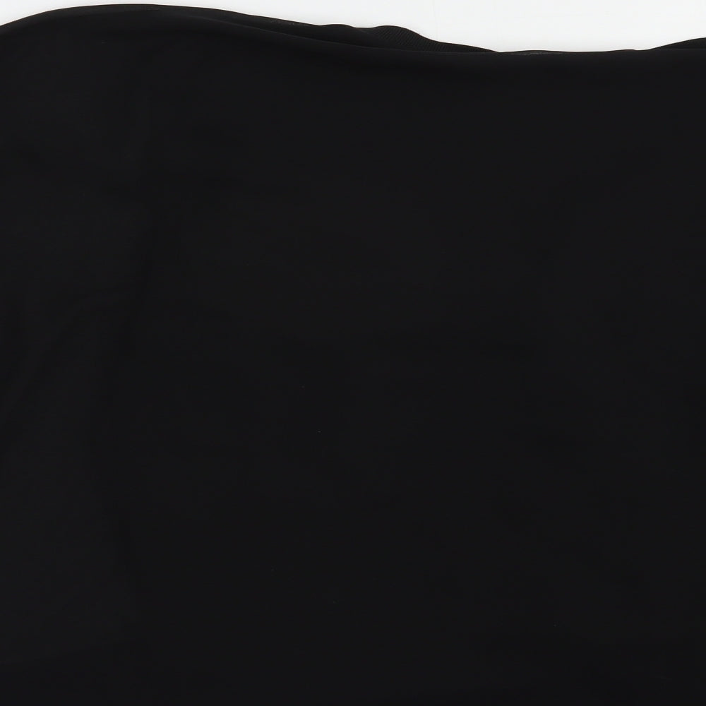 Zara Womens Black Polyester Basic Blouse Size S V-Neck