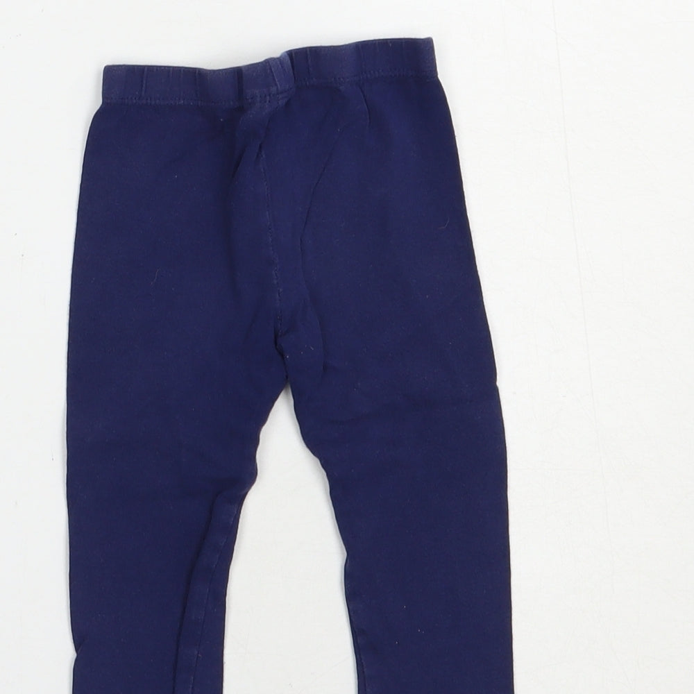 Baby Town Baby Blue Cotton Jogger Leggings Size 12-18 Months