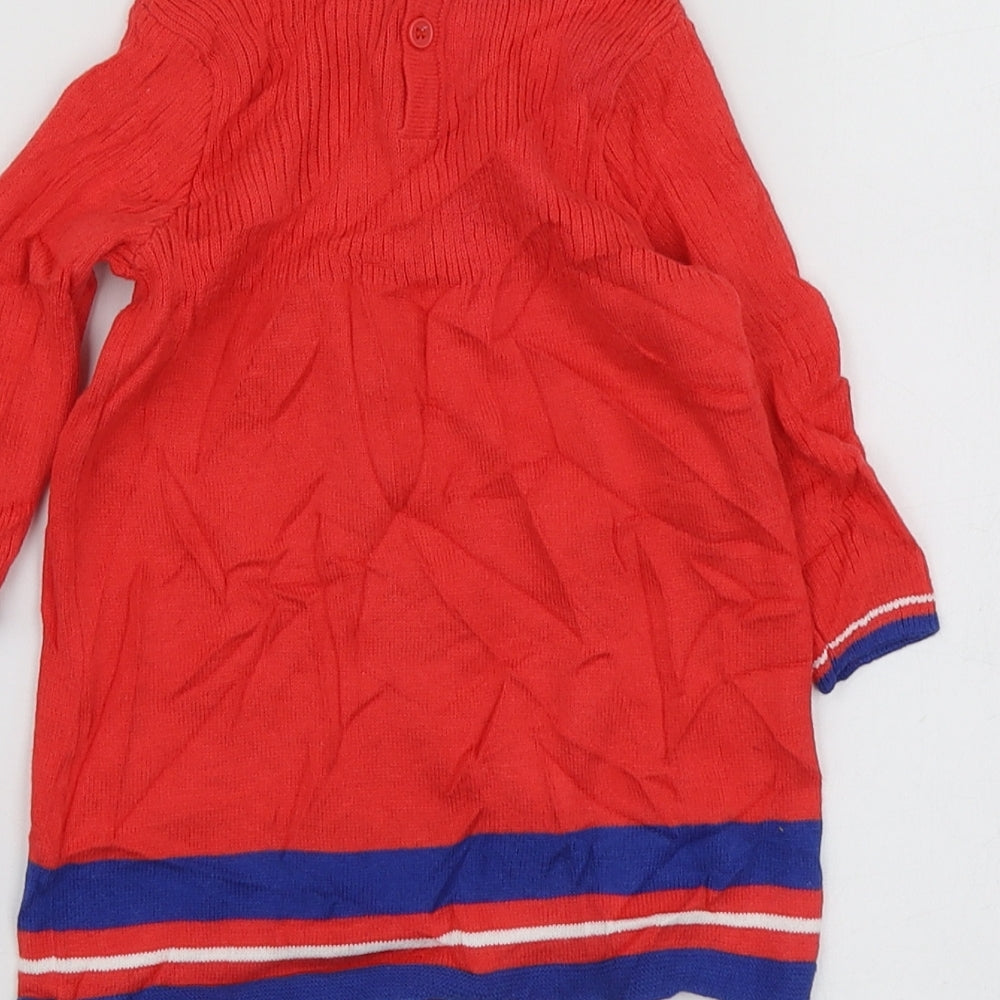 NEXT Girls Red Cotton Pullover Jumper Size 3-6 Months
