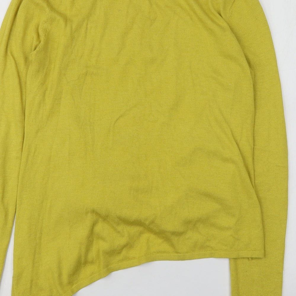 River Island Womens Yellow Round Neck Polyester Pullover Jumper Size 12