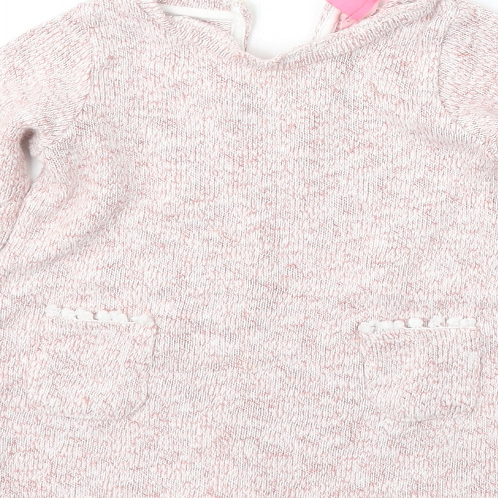 Young Dimension Girls Pink Cotton Pullover Jumper Size 12-18 Months