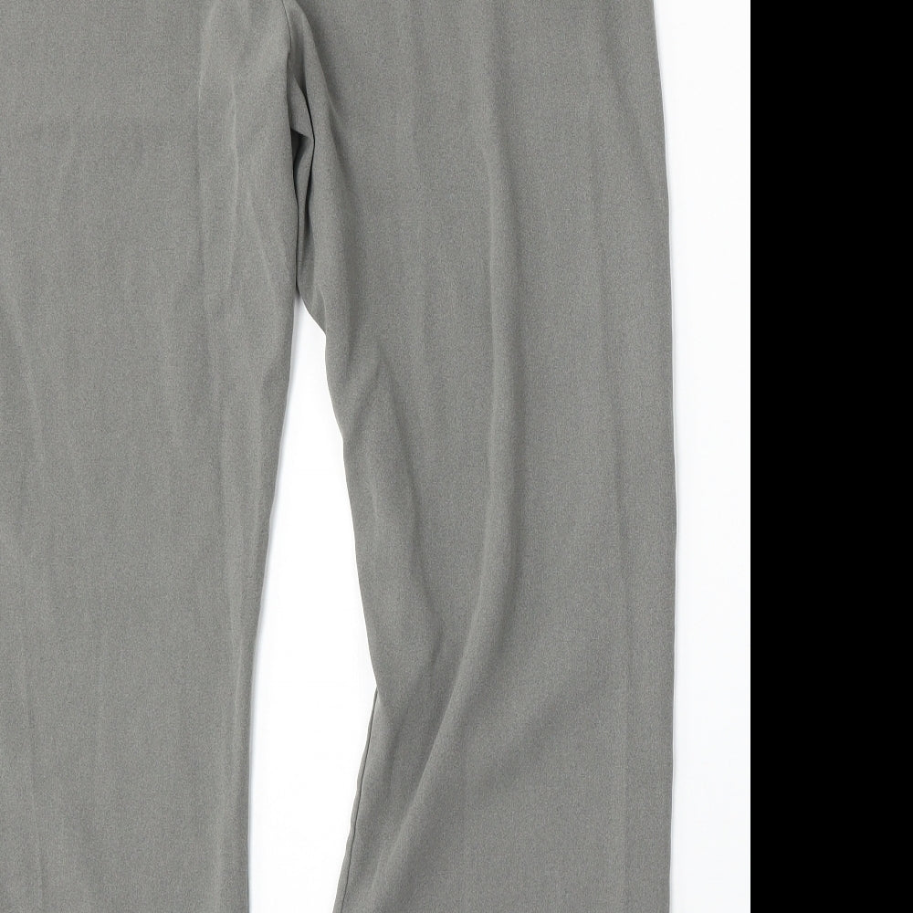 BHS Womens Grey Polyester Trousers Size 14 L28 in Regular