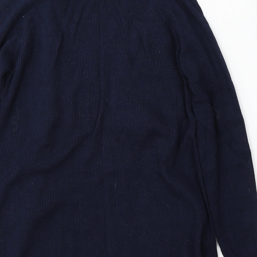 Marks and Spencer Womens Blue V-Neck Viscose Cardigan Jumper Size S