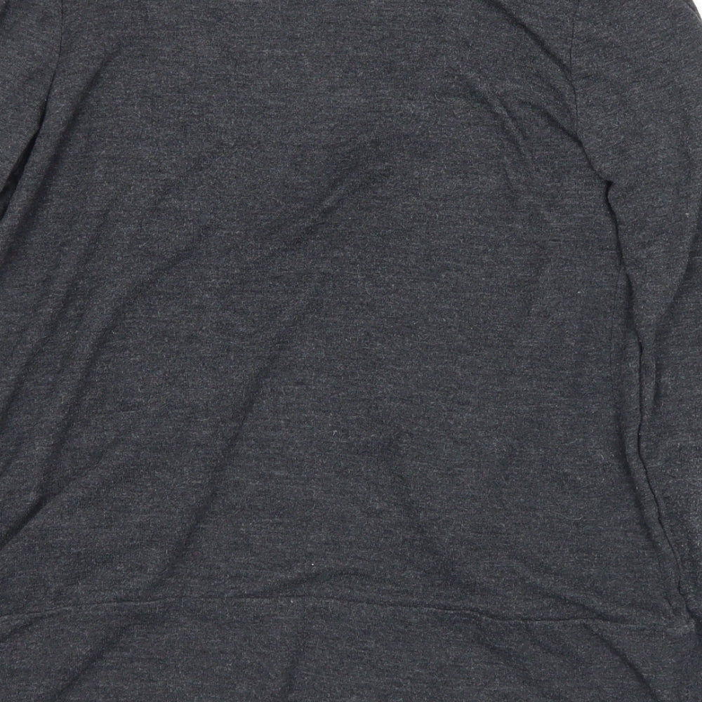 Dunnes Stores Womens Grey Collared Viscose Cardigan Jumper Size 10