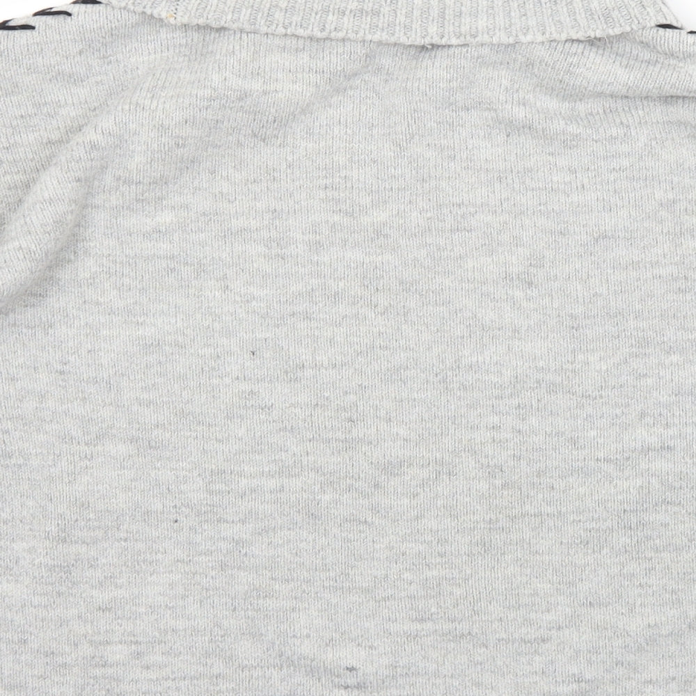 Dorothy Perkins Womens Grey Roll Neck Acrylic Pullover Jumper Size 12