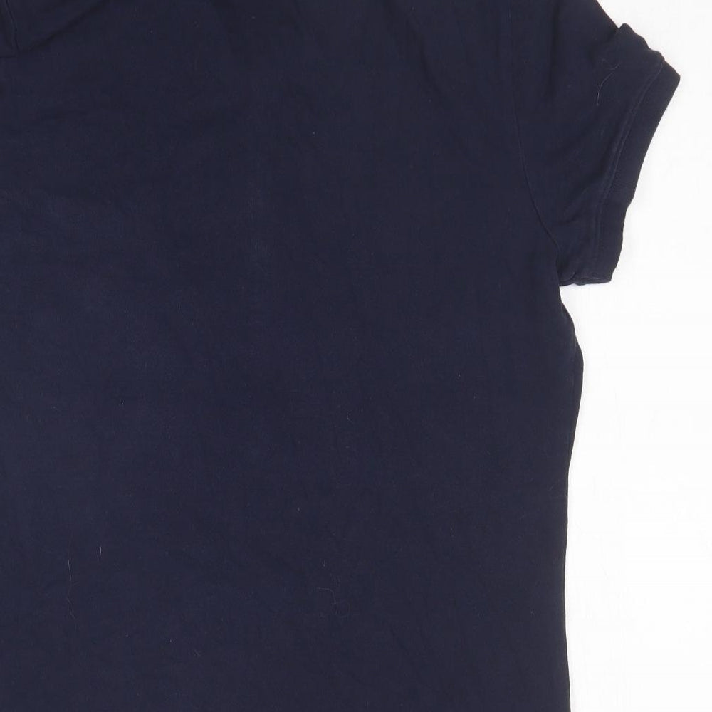 Aero Postale Boys Blue Cotton Basic Polo Size L Collared