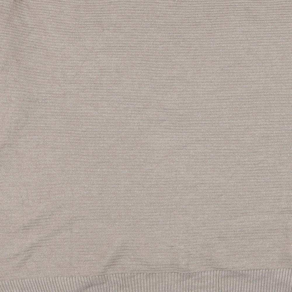 Primark Womens Brown Round Neck Cotton Pullover Jumper Size 12