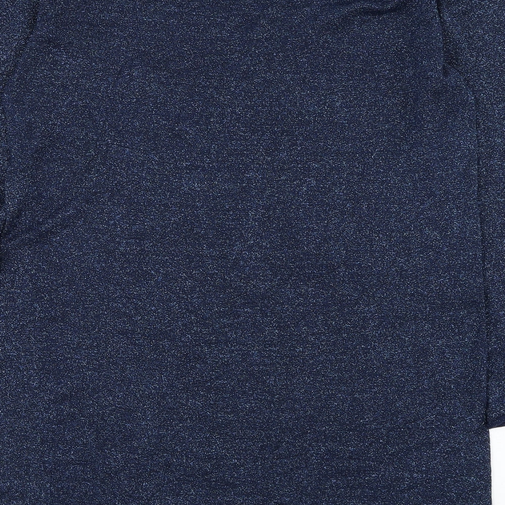 Brave Soul Womens Blue Round Neck Viscose Pullover Jumper Size L