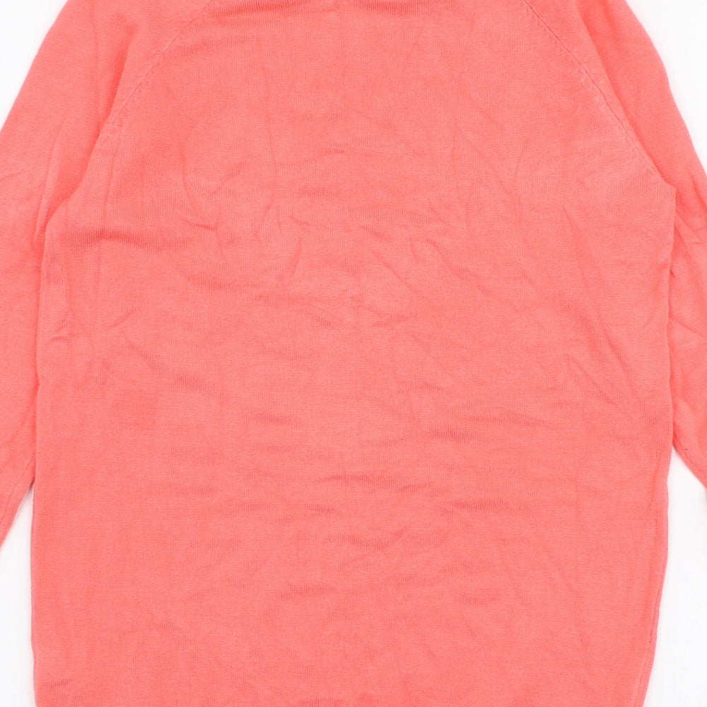 Dunnes Stores Womens Pink Round Neck Viscose Pullover Jumper Size S