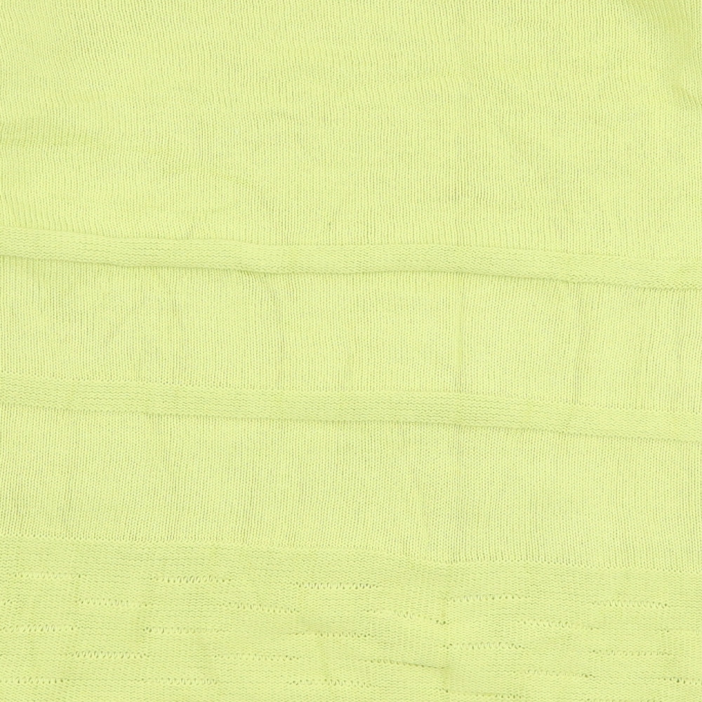 Oui Womens Yellow Round Neck 100% Cotton Pullover Jumper Size M