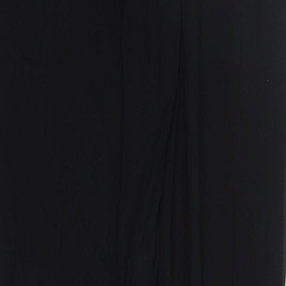Topshop Womens Black Polyester Jogger Trousers Size 8 L27 in Regular Zip