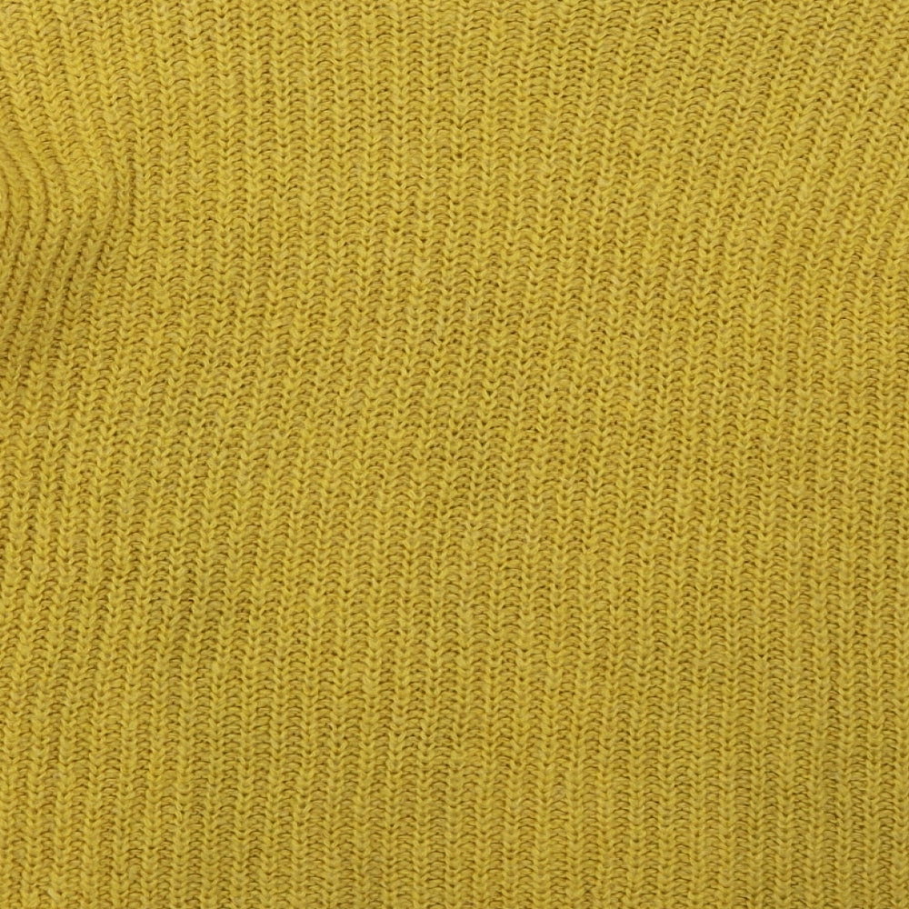 New Look Womens Yellow Crew Neck Acrylic Pullover Jumper Size S