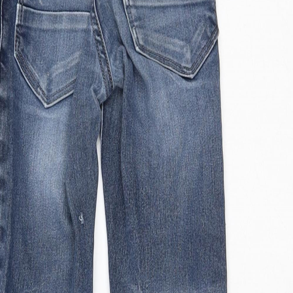 NEXT Girls Blue Cotton Straight Jeans Size 6 Years Regular