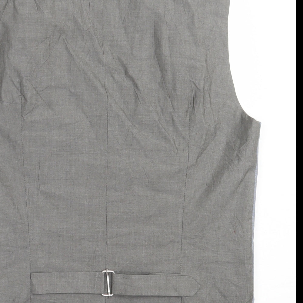 NEXT Mens Blue Cotton Jacket Suit Waistcoat Size 38