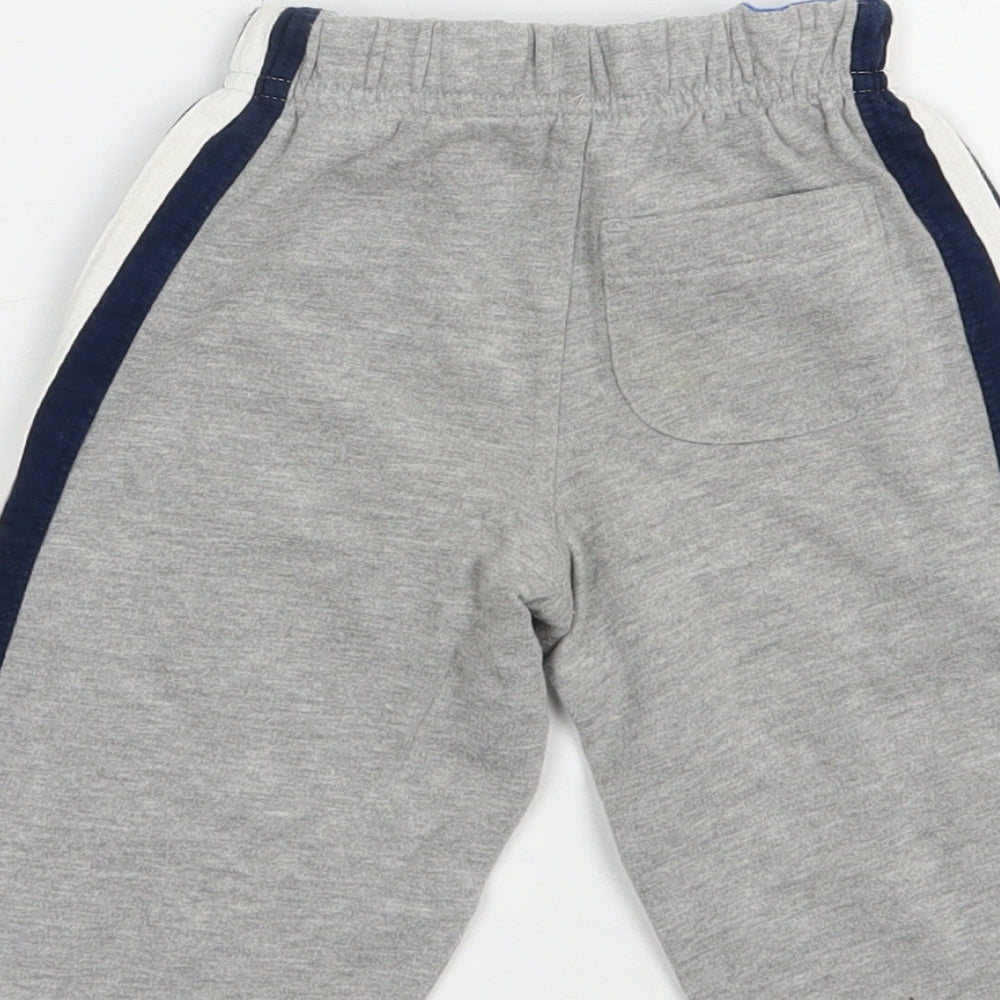 Mothercare Baby Grey Cotton Jogger Trousers Size 3-6 Months Drawstring