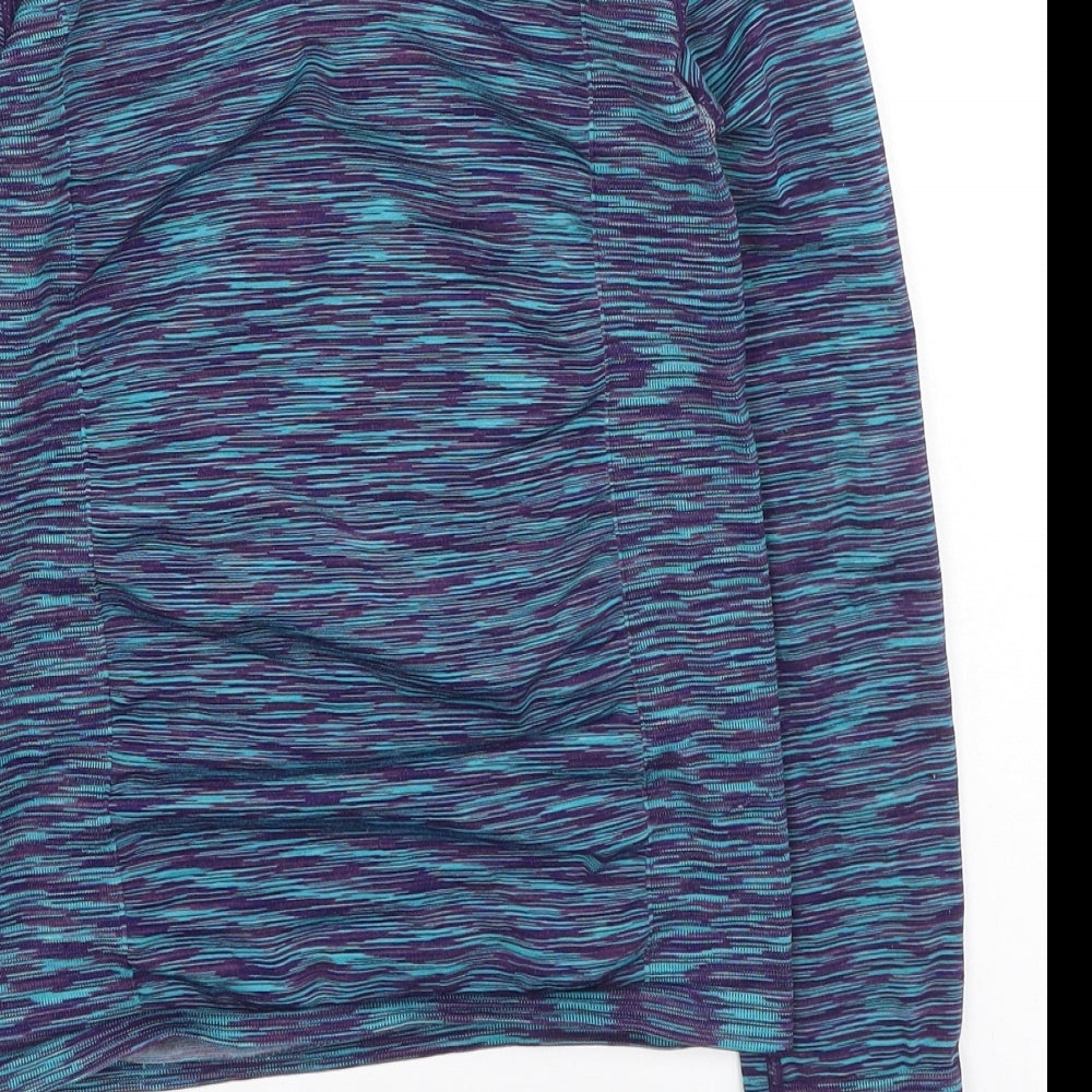 Preworn Girls Green Polyester Basic Casual Size S Round Neck