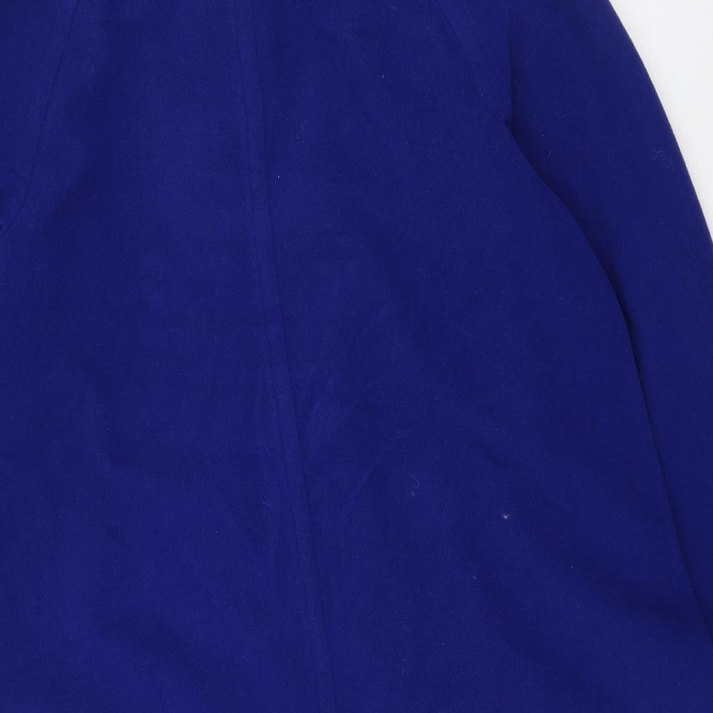 Preworn Womens Blue Trench Coat Coatigan Size 10