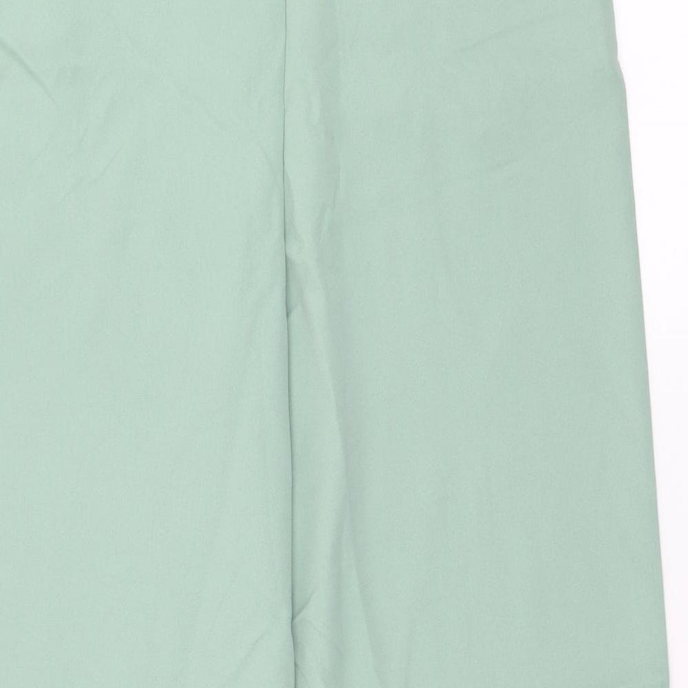 SheIn Womens Green Polyester Trousers Size 30 in L27 in Regular Hook & Eye