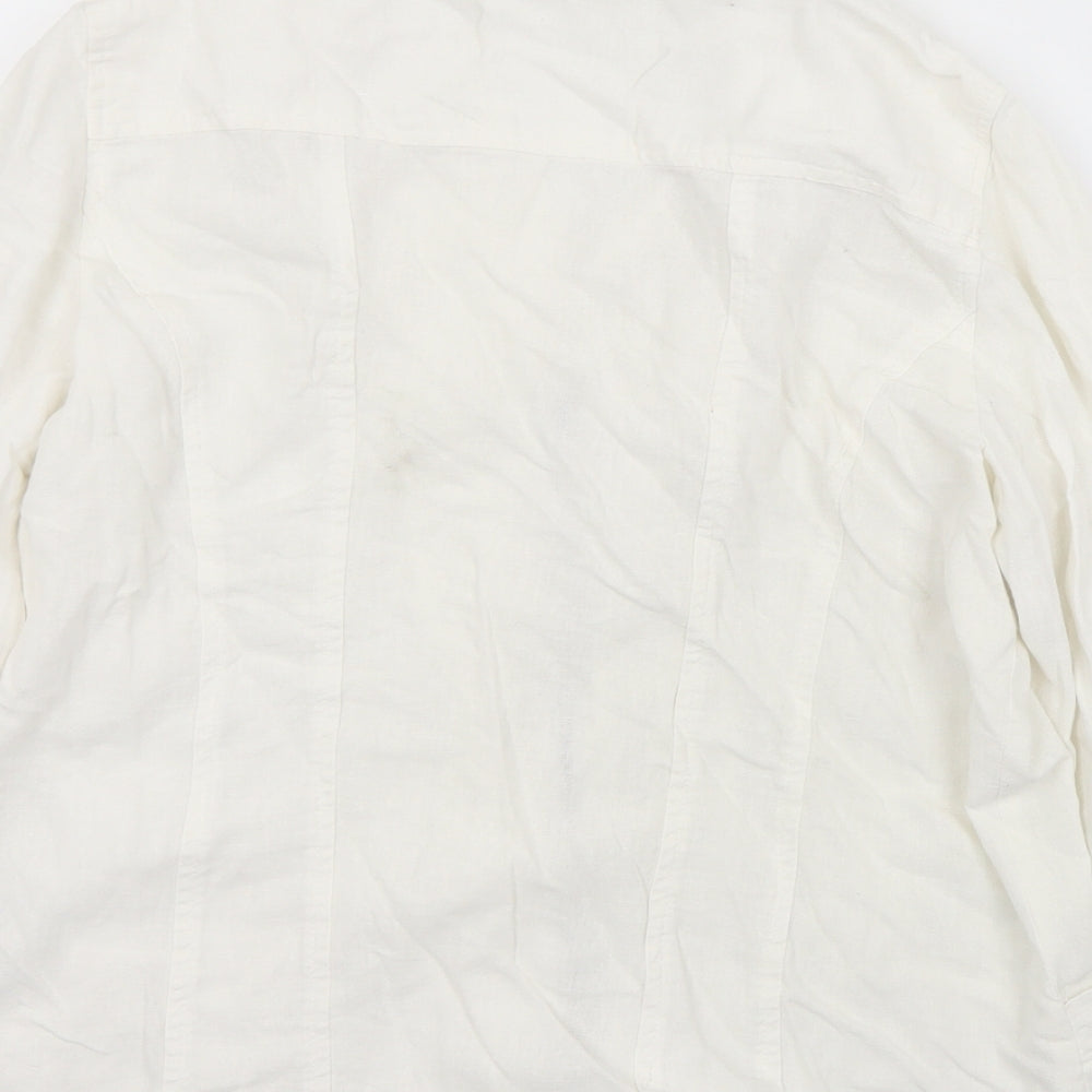 Signature Experican Womens White Jacket Size M Zip