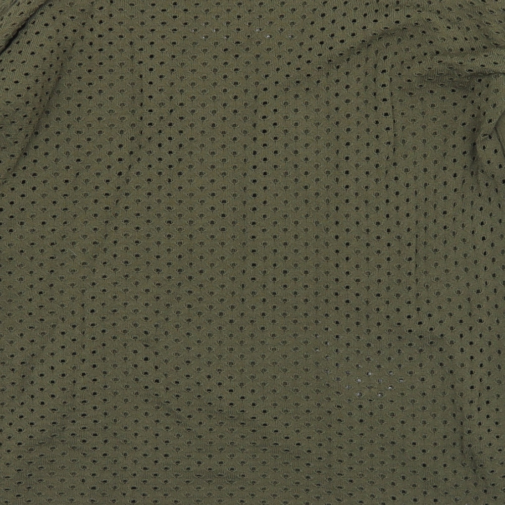 Topshop Womens Green Crew Neck Viscose Pullover Jumper Size 8