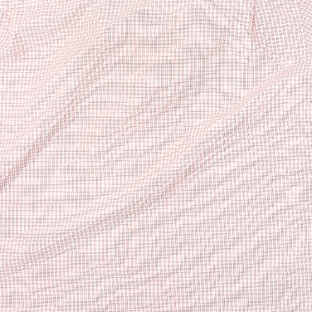 Lincoln Mens Red Check Polyester Polo Size XL Collared