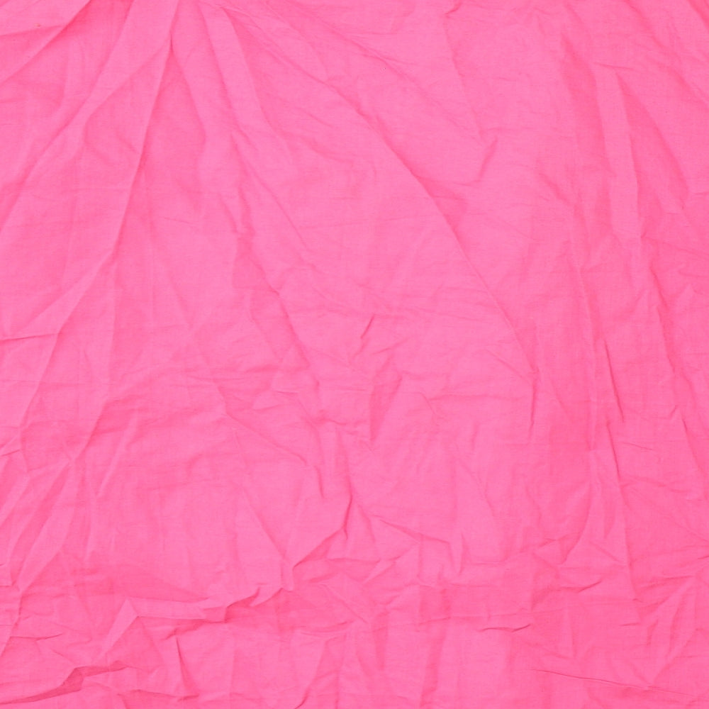NEXT Womens Pink V-Neck Cotton Cape Jumper Size 12