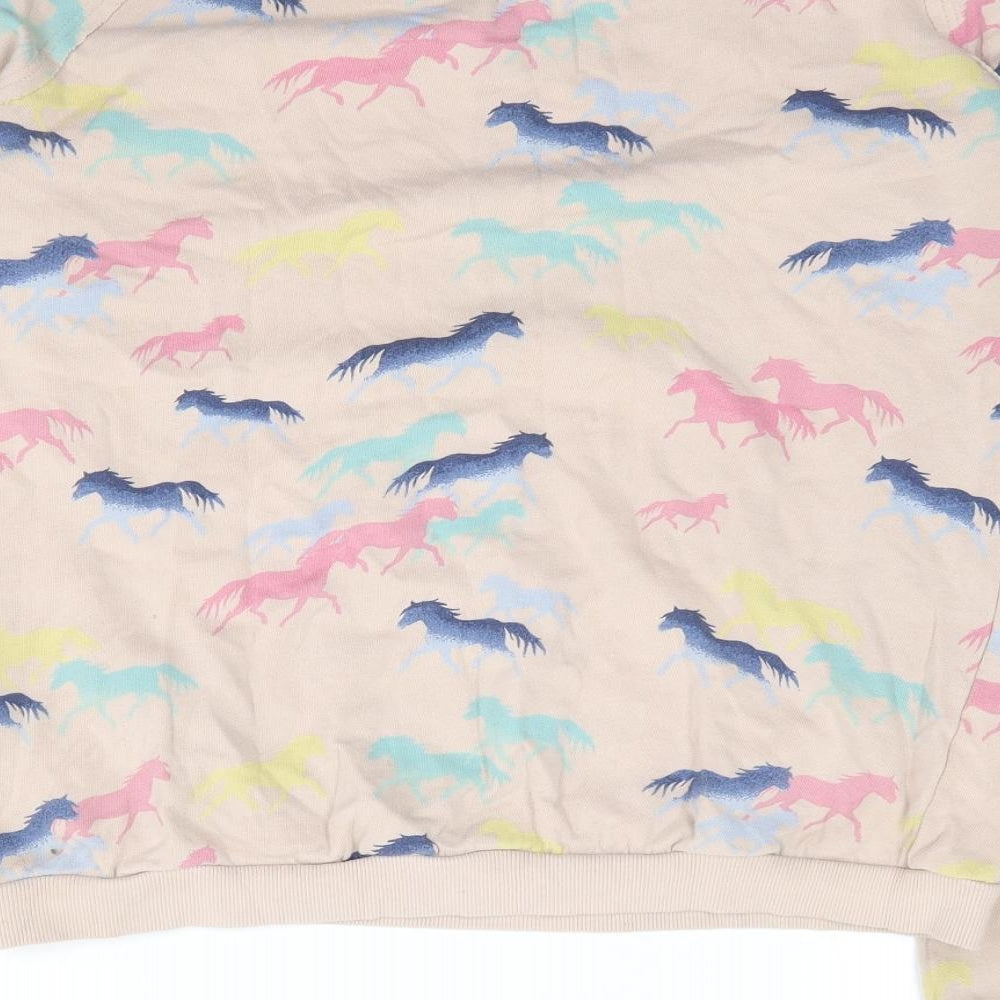 H&M Girls Multicoloured Geometric 100% Cotton Pullover Sweatshirt Size 15 Years Pullover - Unicorn